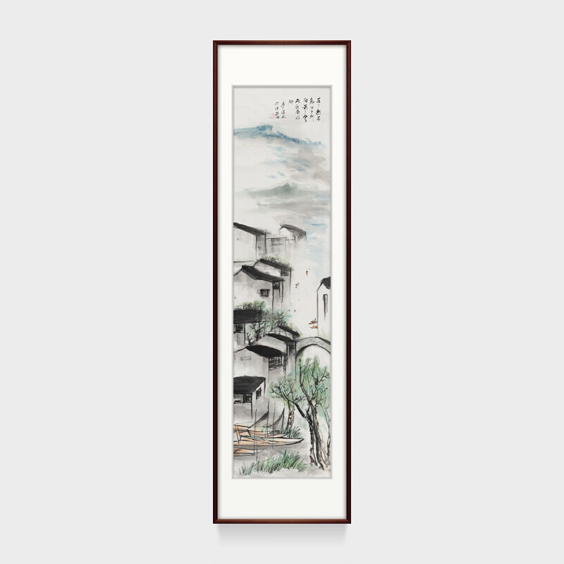 琅柜坊 江南水乡水墨山水画手绘真迹名家字画客厅书房挂画吴冠中风格