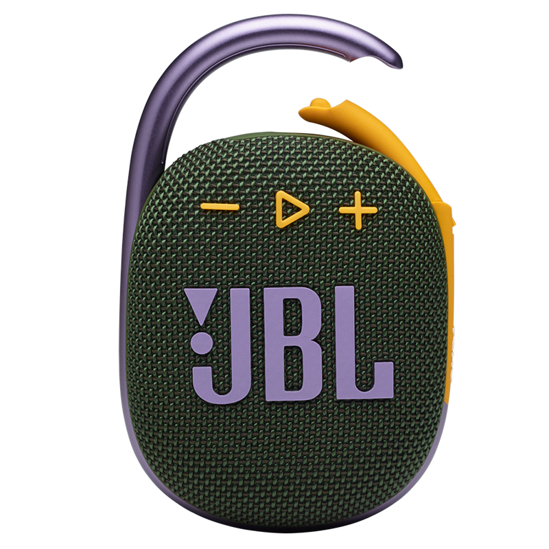 JBL CLIP4 无线音乐盒四代 蓝牙便携音箱+低音炮 户外音箱 迷你音响 IP67防尘防水 超长续航 一体式卡扣 绿色