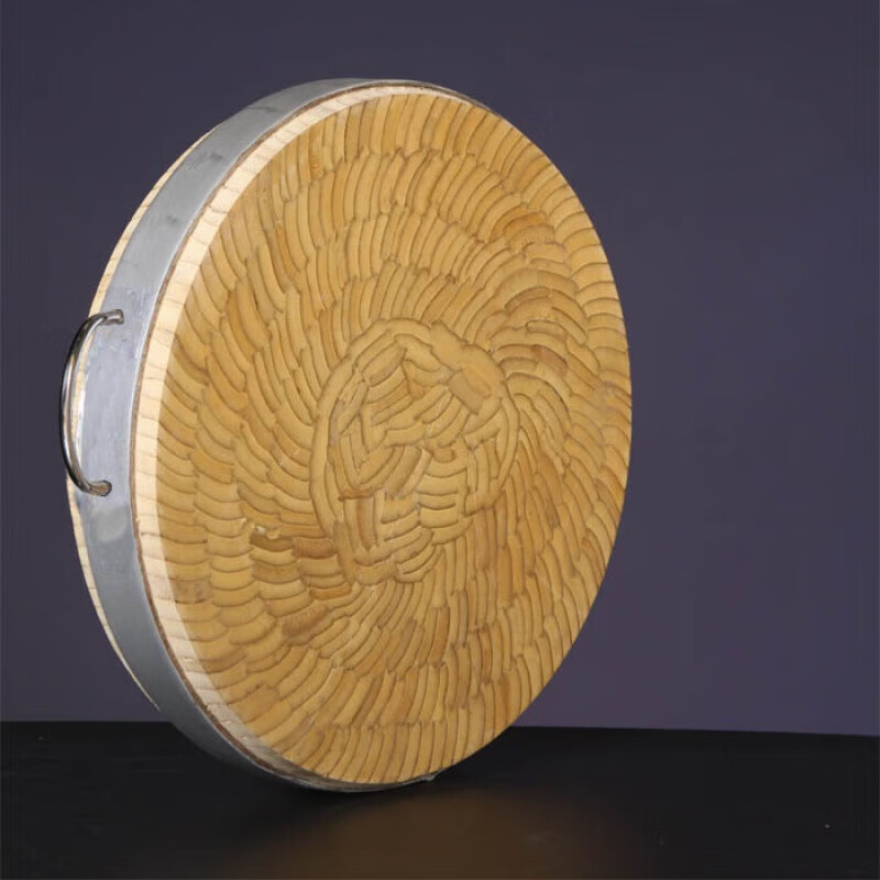 美奈森天然竹木菜板实木圆菜板竹砧板家用商用酒店肉摊加厚圆形大号菜