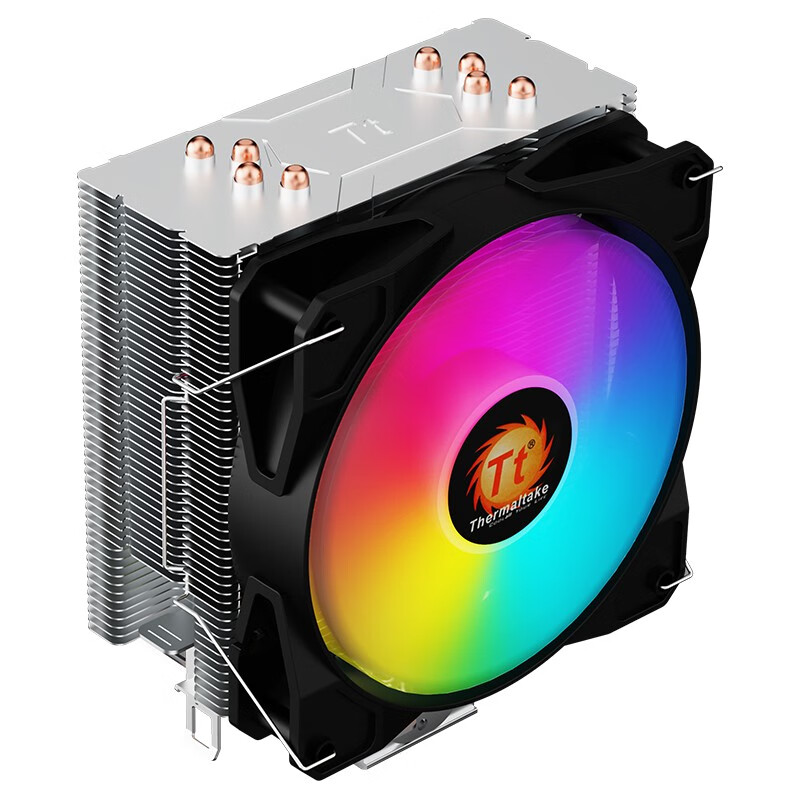 Tt（Thermaltake）水星S400 RGB CPU散热器风扇（4热管/多平台/支持AM4/幻彩/4针PWM智能温控/附带硅脂）