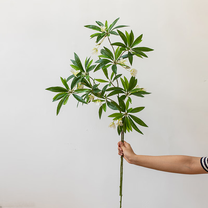 掬涵杜英仿真綠植馬醉木吊鐘假植物客廳插花餐桌裝飾品仿真花擺件 石榕花2枝