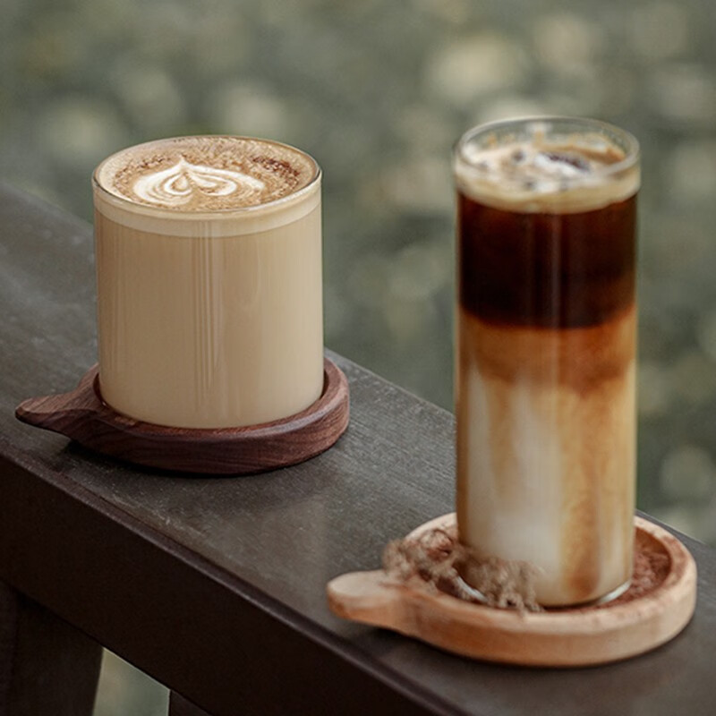 曼薇透明冰美式咖啡杯欧式拿铁杯复古玻璃杯子ins风高颜值家用水晶杯