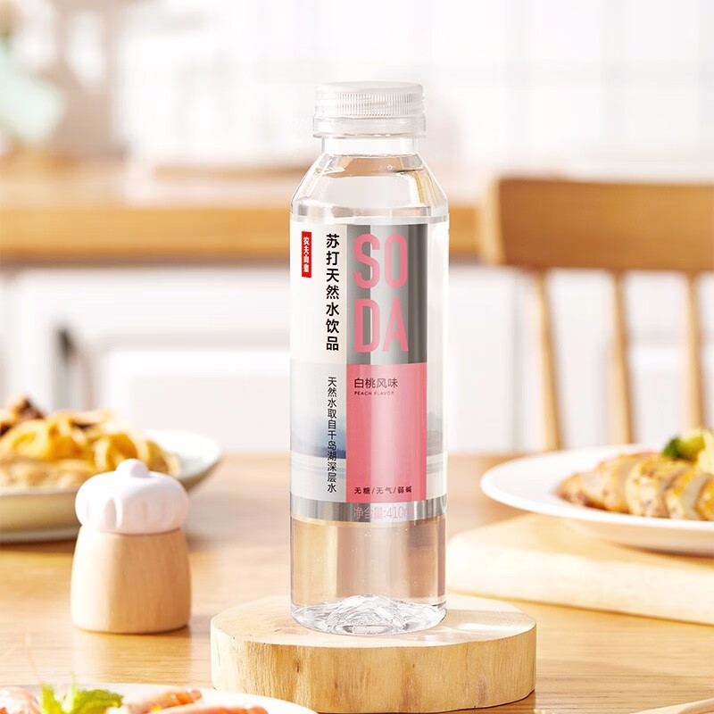 农夫山泉苏打水饮料无糖 白桃味 410ml*15瓶 农夫山泉苏打水白桃味