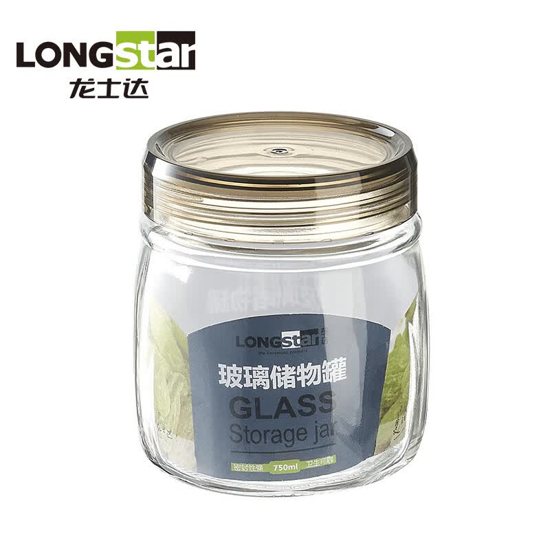龙士达加厚圆形玻璃瓶密封罐储物罐泡菜泡酒罐防潮香槟色750ml LJ-0699属于什么档次？