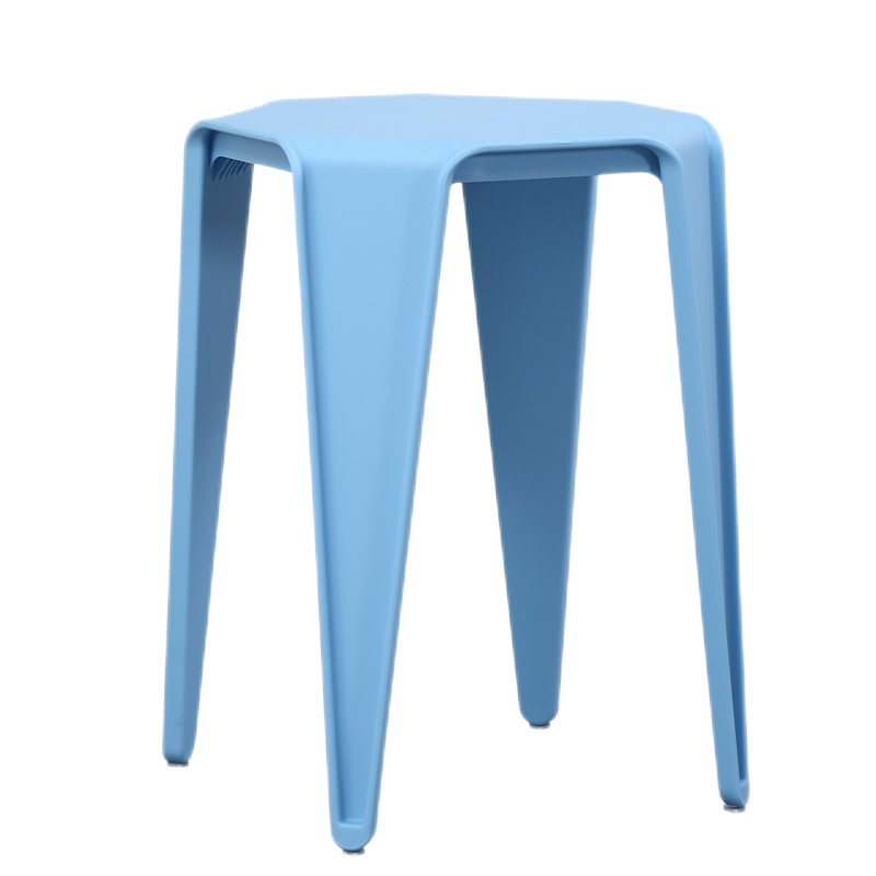 和大人 塑料凳子家用客厅加厚登子高凳塑料椅可摞叠简约圆胶凳子 出口品质加厚 驼色