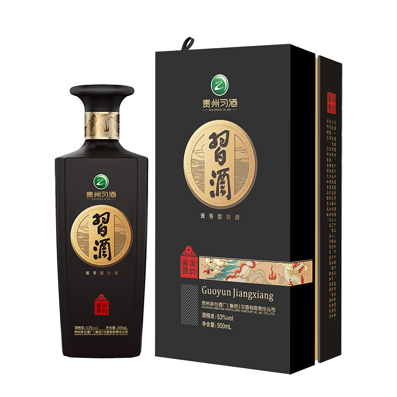 习酒贵州习酒53度酱香型白酒 国韵酱香 商务宴请酒 单瓶500ml