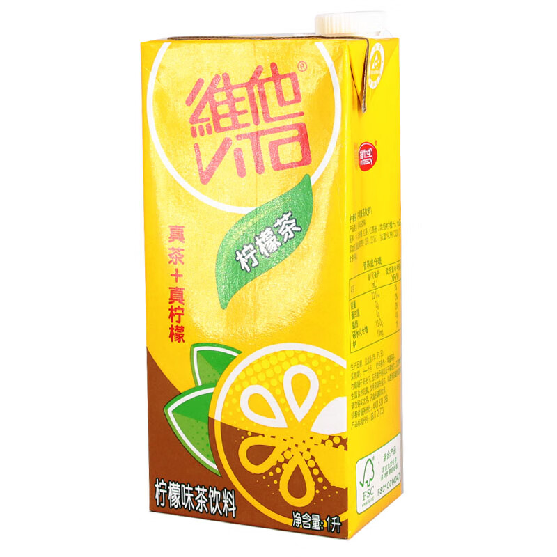 维他奶 维他柠檬茶1l*12盒装 柠檬味茶饮料真茶 真柠檬多省 维他柠檬
