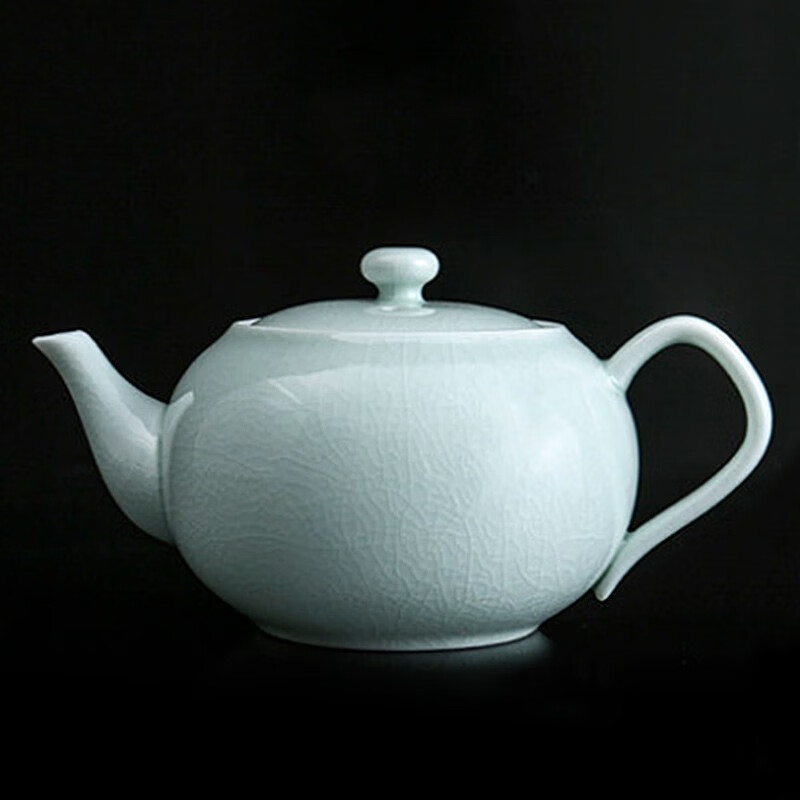 隐庐廷怀窑汝窑汝瓷茶壶单壶开片家用大号泡茶壶陶瓷执壶汝瓷可养 玉