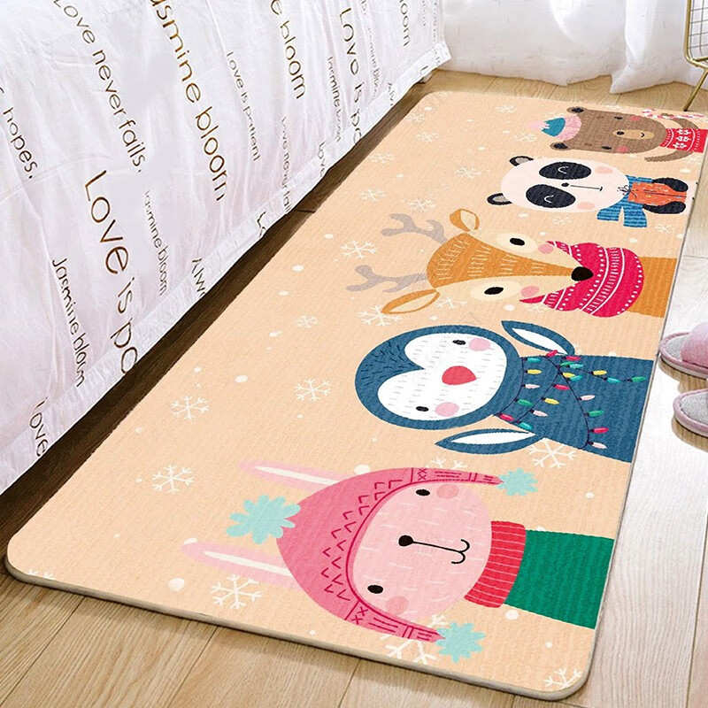 KAYE卡通床边地毯可定制家用卧室加厚毯子客厅飘窗垫轻奢简约免洗地毯 CTBED-T1 60x160 cm