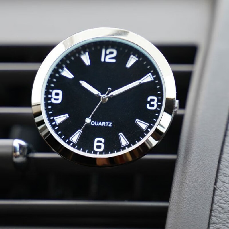 旭杉斯夜光车载时钟夜光高精度车内摆件小汽车车用时间显示器电子钟表