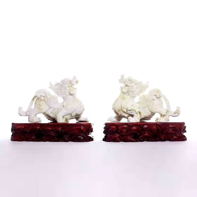 09中国特产蓝田馆玉貔貅摆件 小貔貅长25cm宽10cm高18