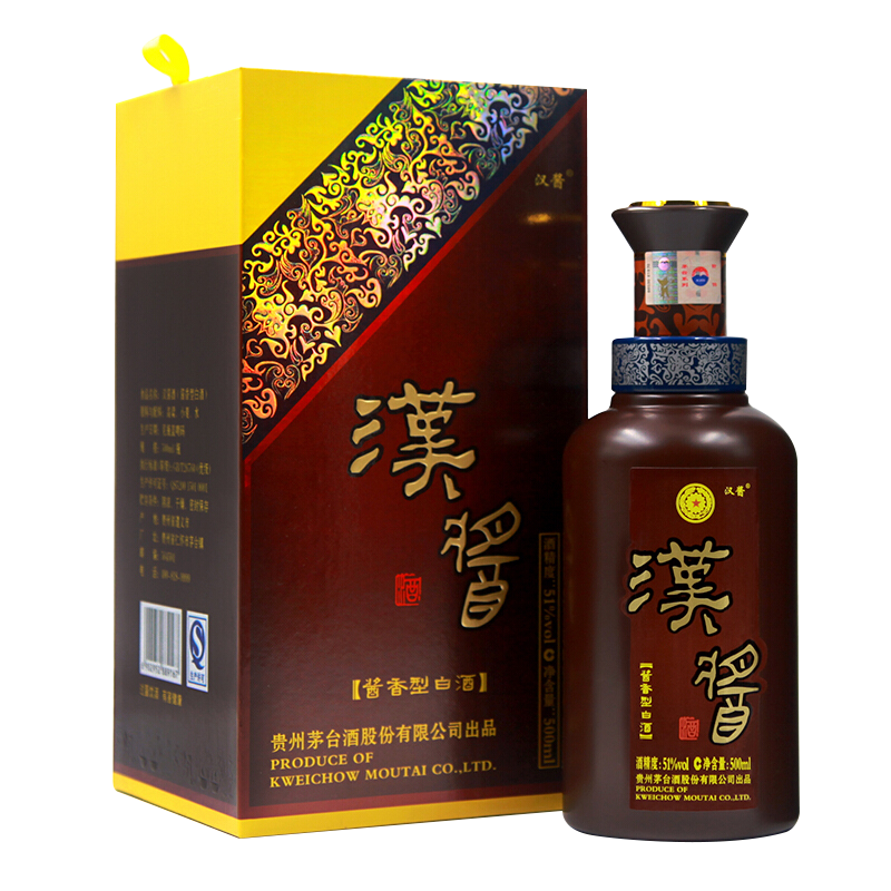 8日0点、plus会员：茅台（MOUTAI）汉酱酒 酱香型白酒 51度 500ml*1 单瓶装
