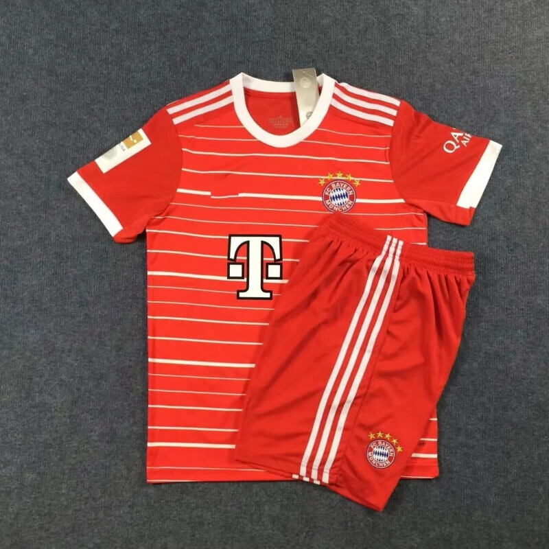 斗枪拜仁慕尼黑球衣22-23赛季足球服莱万25号穆勒训练运动队服 主场无