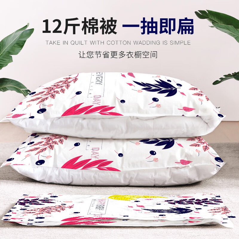 佛斯德真空压缩收纳袋电泵抽气密封衣物羽绒服棉被子压缩袋搬家打包袋子 （电泵款）8特大1电泵  5层加厚 漏气换新