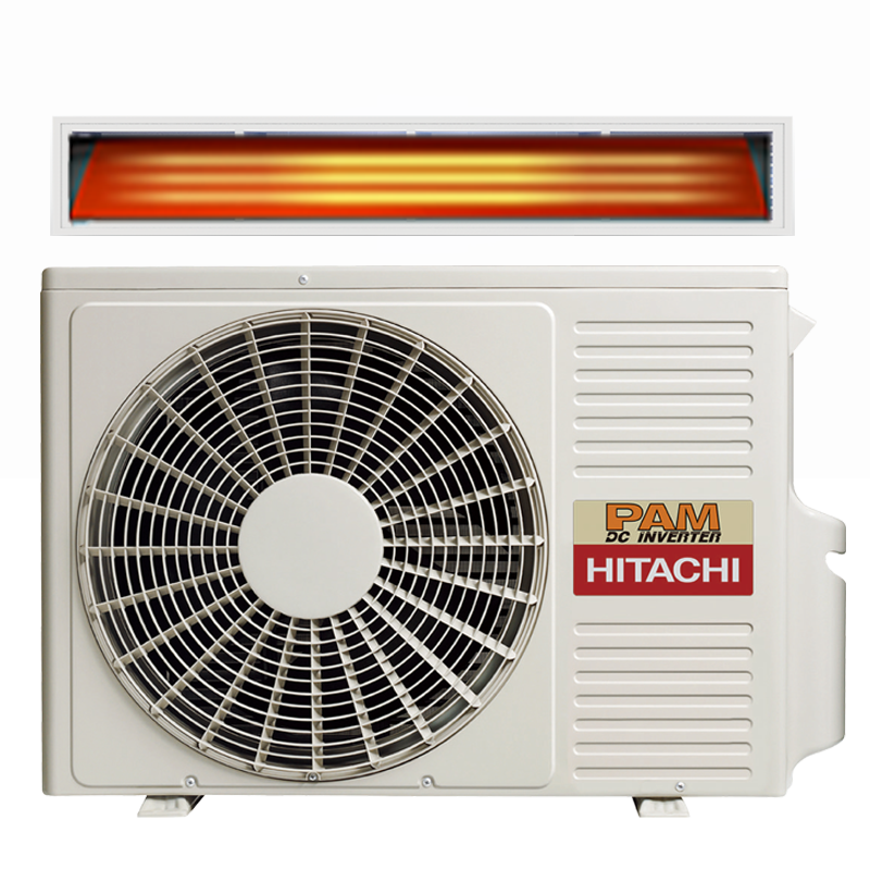日立 HITACHI 中央空调家用一拖一风管机 全直流变频3匹 制冷适用 28㎡-48㎡ RAQ/C-1F72PVX（KFR-72QW/BpE）