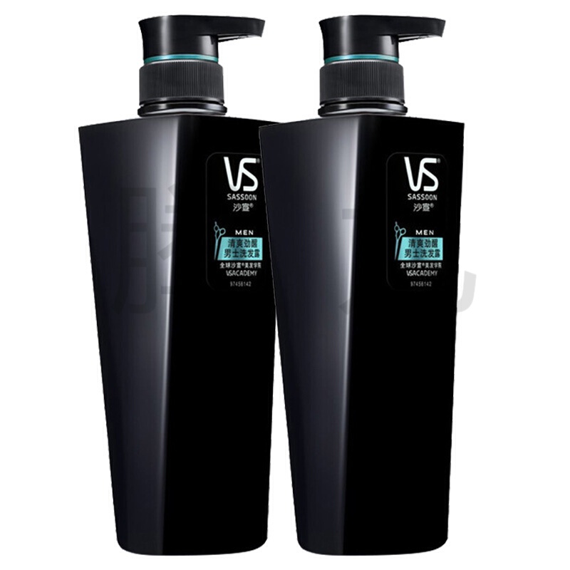 沙宣（VS）男士 洗发水洗发露控油清洁头屑洗头膏 清爽劲醒洗发露460ml两瓶