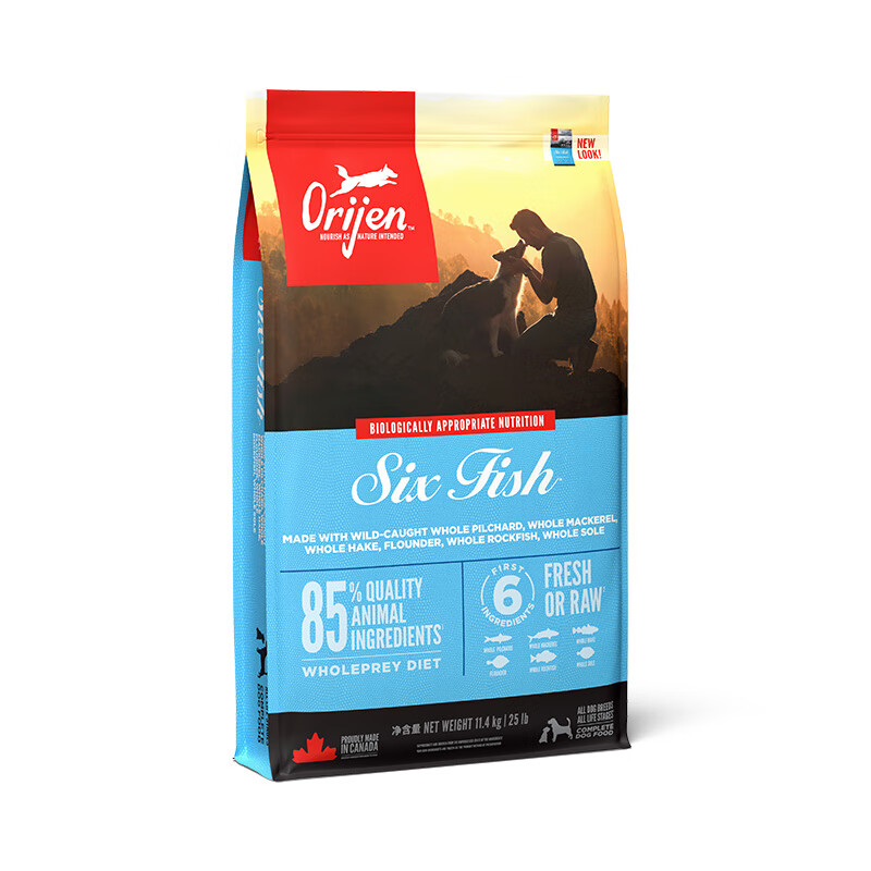 渴望（Orijen）加拿大原装进口六种鱼狗粮11.4kg 无谷天然犬粮（新老包装随机发货）使用感如何?