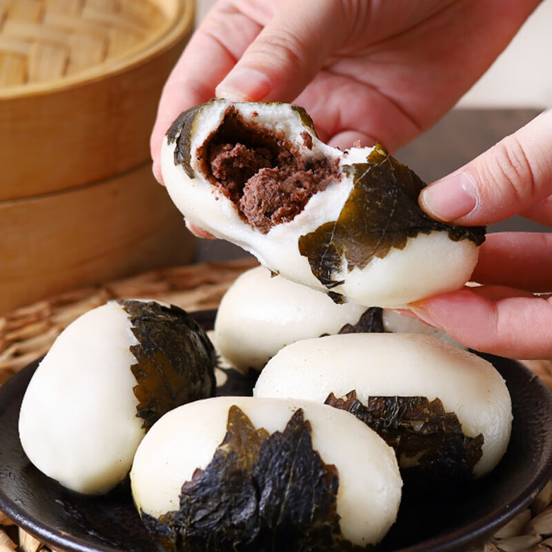 正宗东北苏子叶粘豆包年糕农家手工粘饽饽红豆馅粘苏耗子苏叶干粮 苏