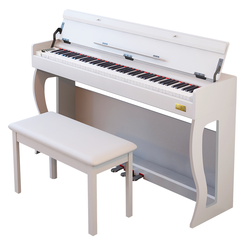 贝琪（Betsy）电钢琴重锤88键考级初学者智能立式电子钢琴B103木纹白+琴凳