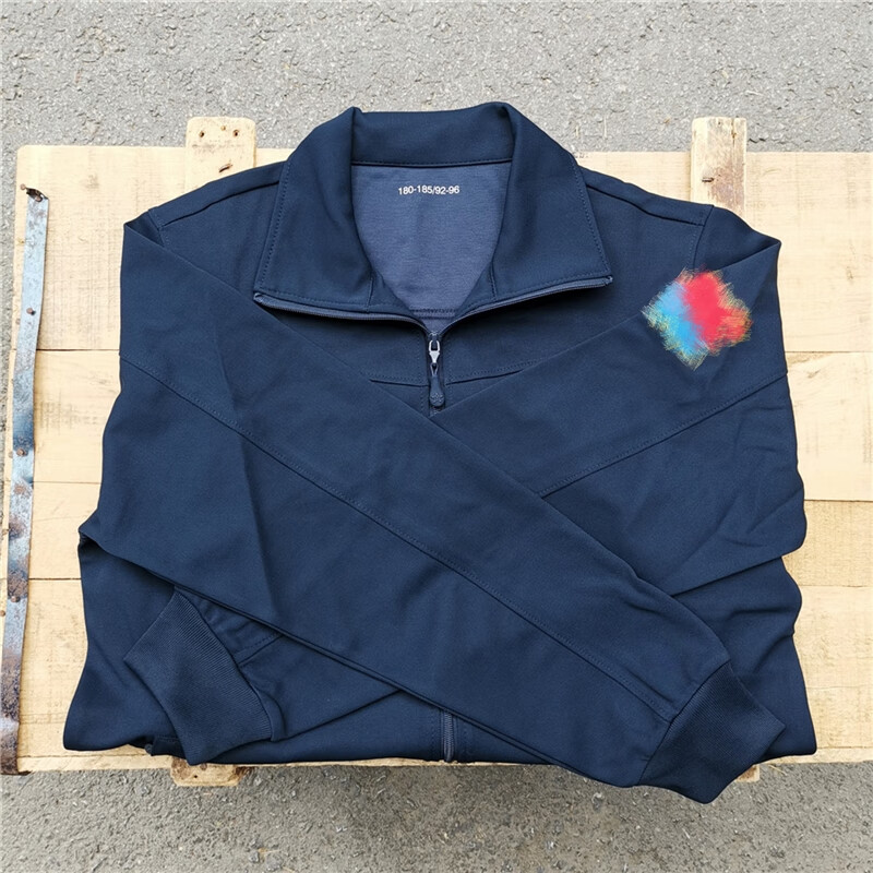 山头林村体能服空军训练服藏青色飞行员速干长袖登山慢跑透气运动服