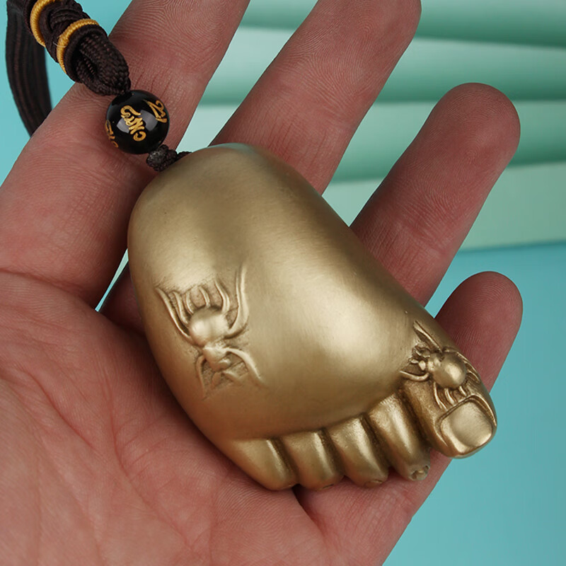 惠萃纯铜知足常乐手把件解压文玩把件男士随身盘玩黄铜挂件女礼品