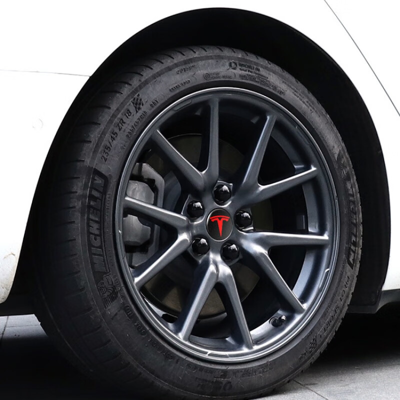 谷咖适用于款特斯拉model3 y专用轮毂盖套件models/x配件18寸中心标志