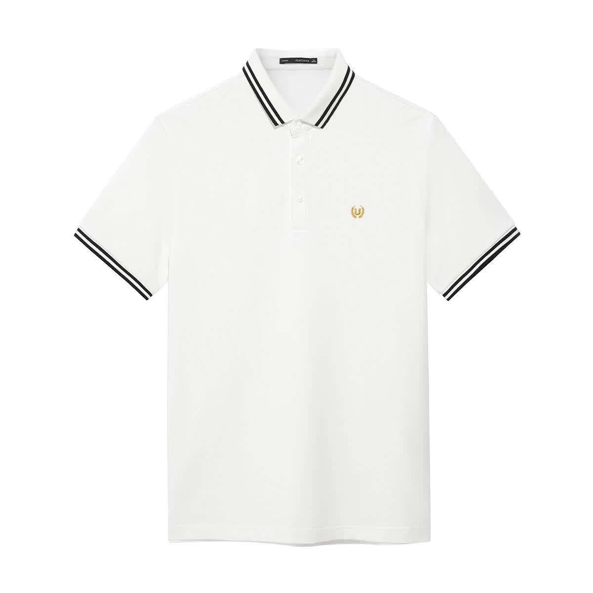 太平鸟男装 夏季新品男士时尚商务休闲polo衫刺绣翻领短袖 棕色 xl