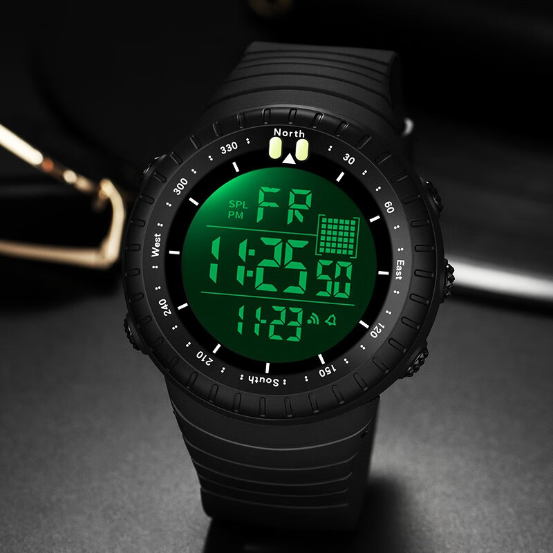 三达(sanda)多功能电子手表男士高中学生户外运动跑步潮流防水防摔