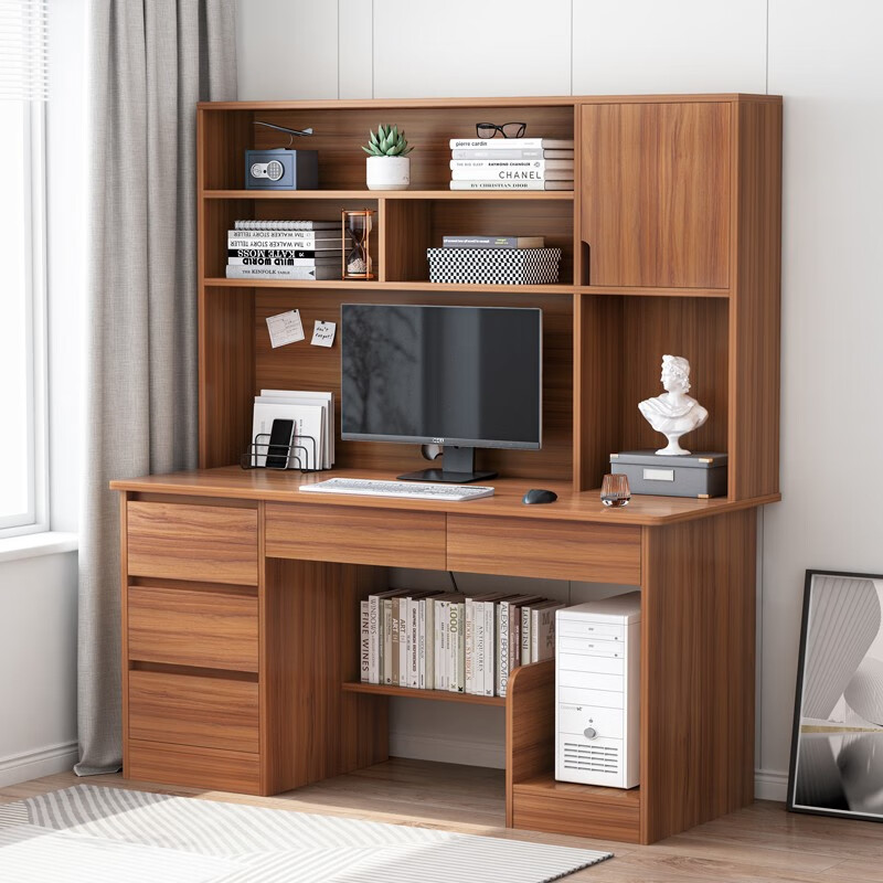 耐家(naijia) 耐家 电脑桌书桌书柜组合简约家用电脑桌台式学生卧室