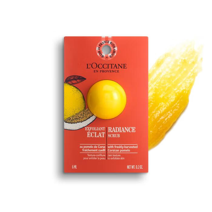歐舒丹（L'OCCITANE）柚子磨砂膏去角質(zhì)科西嘉島柚子天然果酸去除雜質(zhì)清潔春夏護膚 only 6ml