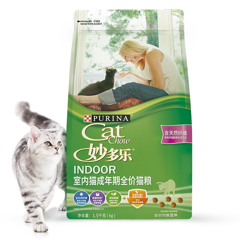 妙多乐猫粮室内成猫1.5kg 全价猫粮