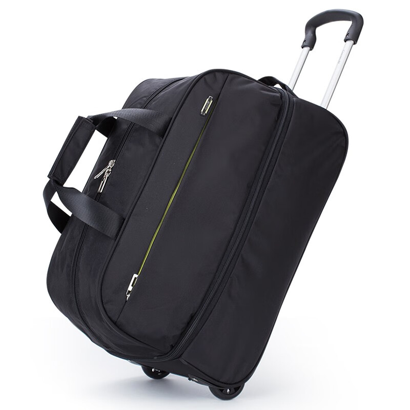 卡拉羊拉杆包大容量可扩容旅行包可登机手提行李包袋男女带轮子拖包CX8443黑色