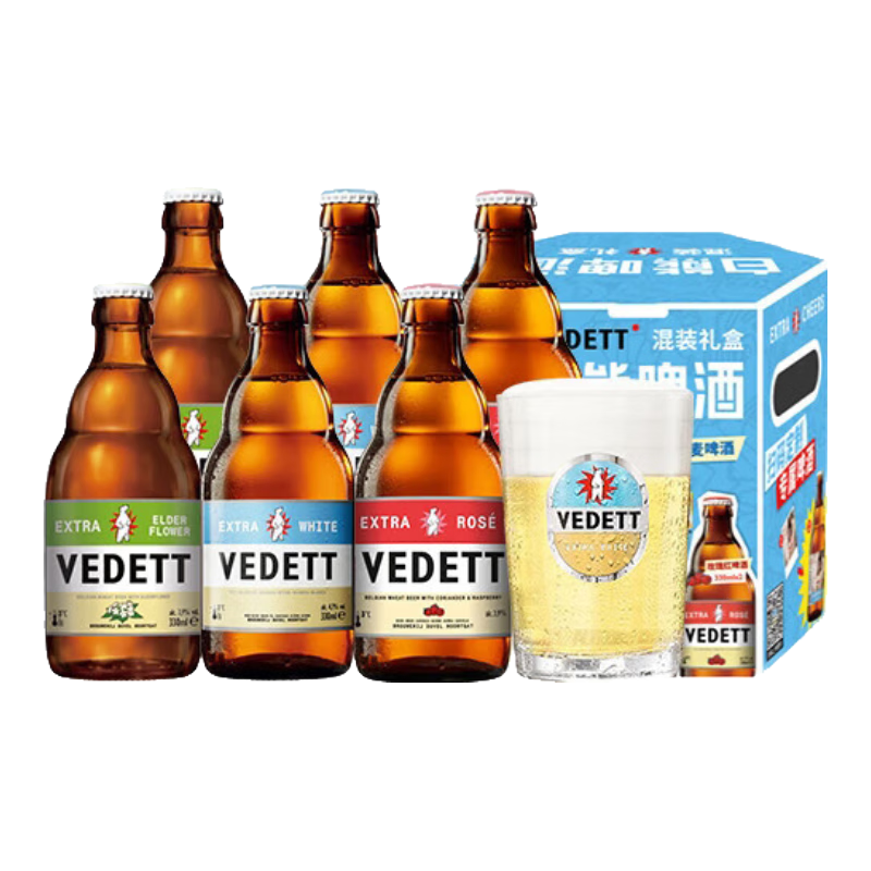 ��12�š�������ɱ��VEDETT ���� ����+õ���+�ӹ�ľ�� ����ơ�� 330ml*6ƿ ���װ