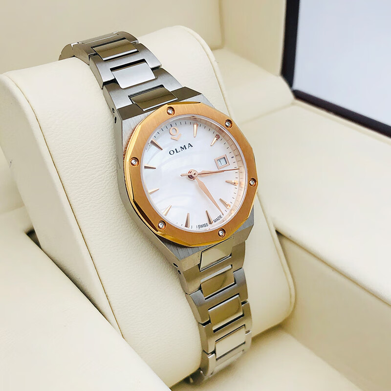 【二手99新】未使用olma奥尔马扬帆系列女表 石英机芯贝母盘镶钻小