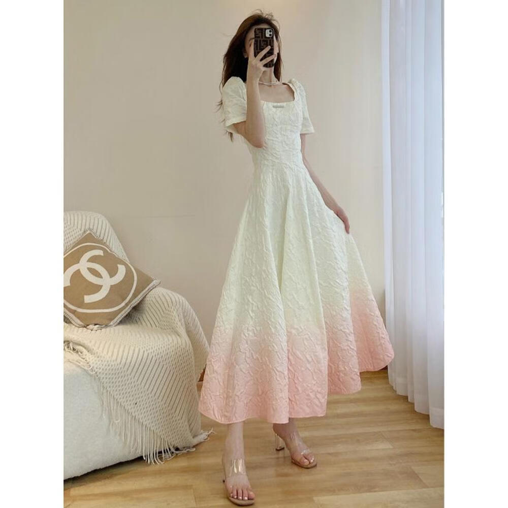 悠丛30-50岁年轻少妇气质显瘦夏天裙子白色一字肩连衣裙女夏季长裙202