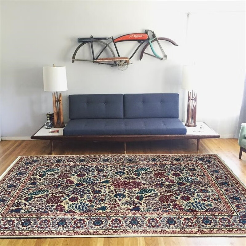 ferdows佛托丝波斯地毯 伊朗原装进口羊毛欧式美式乡村田园风小碎花