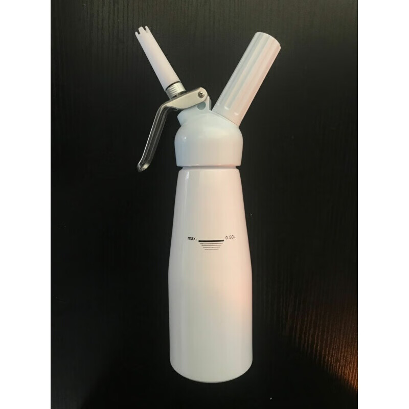 钵至奶油喷射器奶油气瓶奶油枪发泡奶油泡发器打奶器不锈钢铝商 白色
