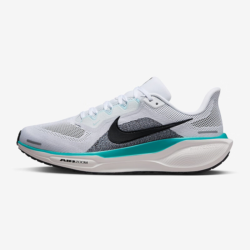 耐克（NIKE）男子新款飞马41代公路跑鞋 Pegasus 41 缓冲网面透气超轻运动鞋 白/冰川蓝 FD2722-103 42