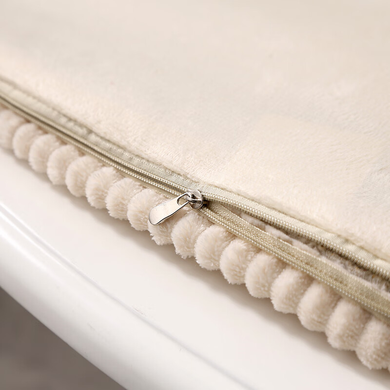 罗兰家纺 欧式餐椅垫坐垫 椅子凳子垫子坐垫带绑带防滑椅垫 餐桌椅加厚 叶倾城米色 48*47cm