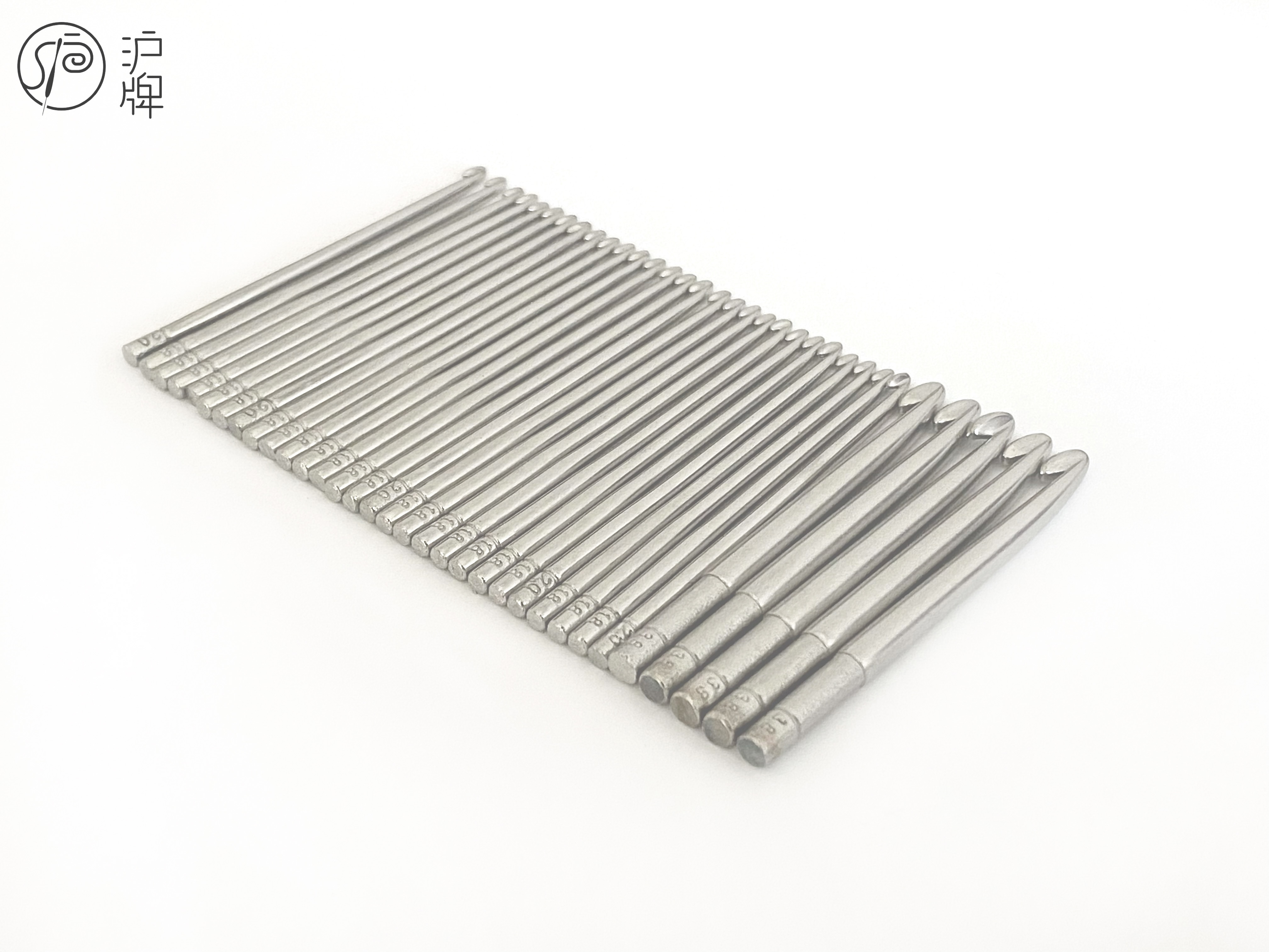 青染沪牌钩针 无柄针头高硬度不锈钢 纯手工精心打磨抛光新款短钩针头