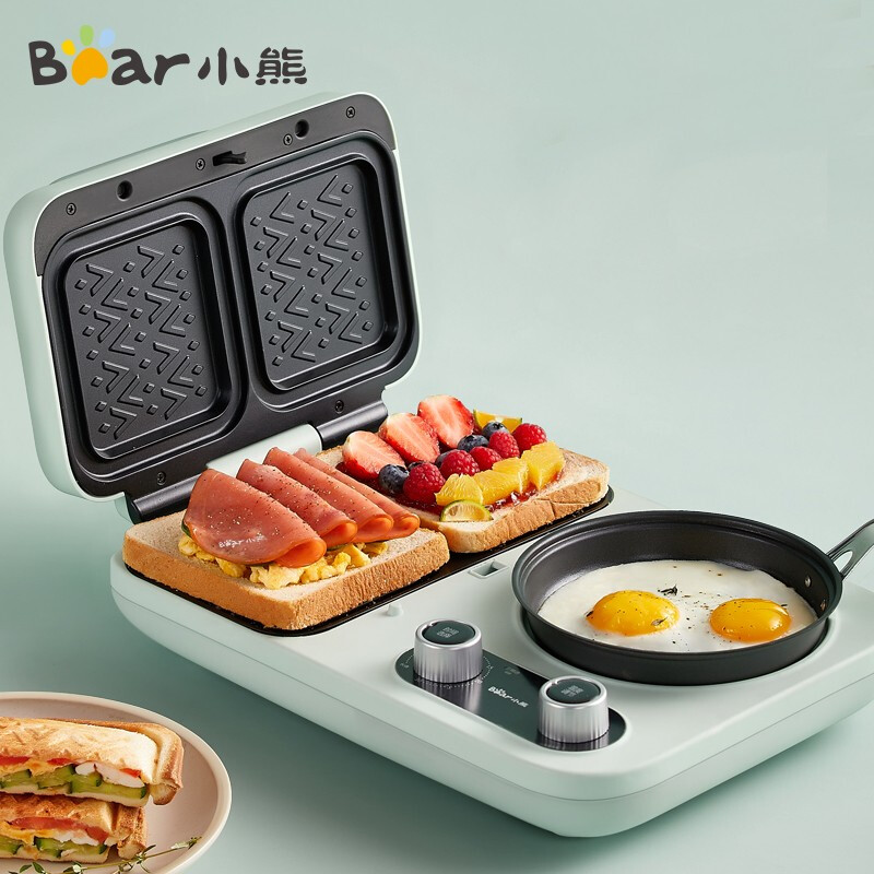 小熊bear三明治机轻食早餐机家用吐司机小型电饼铛多功能料理锅多士炉