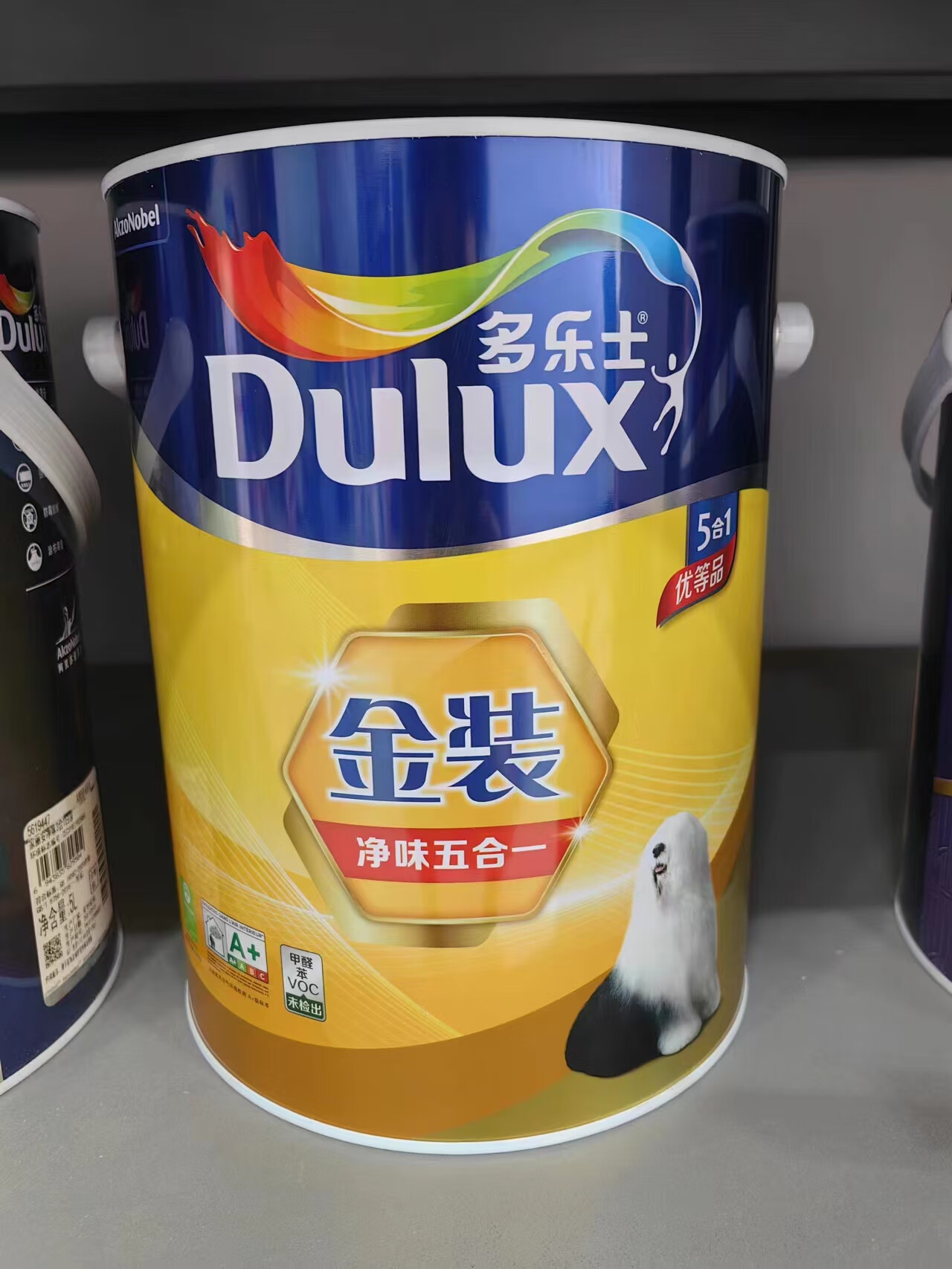 多乐士金装竹炭超哑光净味五合一 乳胶漆净味墙面漆18l 金装净味五