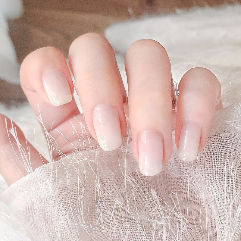 albeville裸粉色指甲油秋冬免烤快干持久无味可剥可撕拉透明脚显白