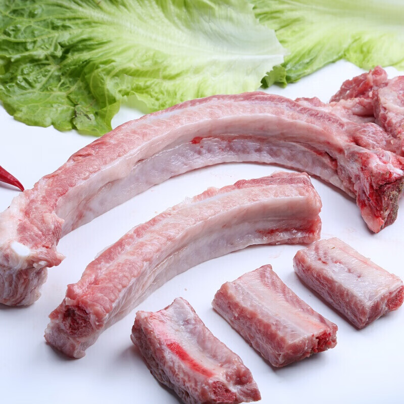 棠鲜生 新鲜猪排骨精小排骨猪肋排现杀土猪排农家土猪肉3斤装 炖汤