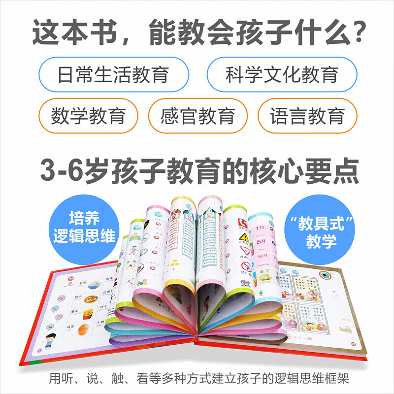 会说话的有声书 充电版 3-6岁宝宝点读认知发声书 儿童早教书有声读物宝宝学说话语言启蒙幼儿