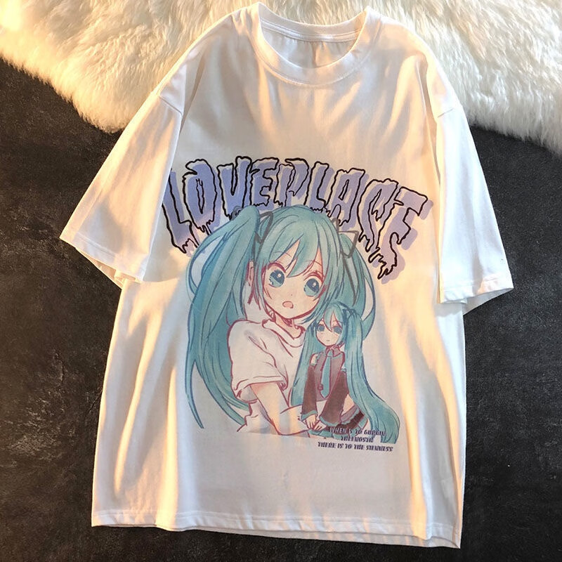 佐倾初音未来痛衣 日系软妹二次元动漫中二短袖t恤夏季上衣潮男女情侣