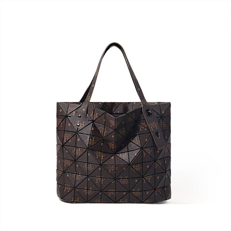 mark kokh轻奢三宅mk女包复古老花包大容量菱格单肩包女托特包百搭