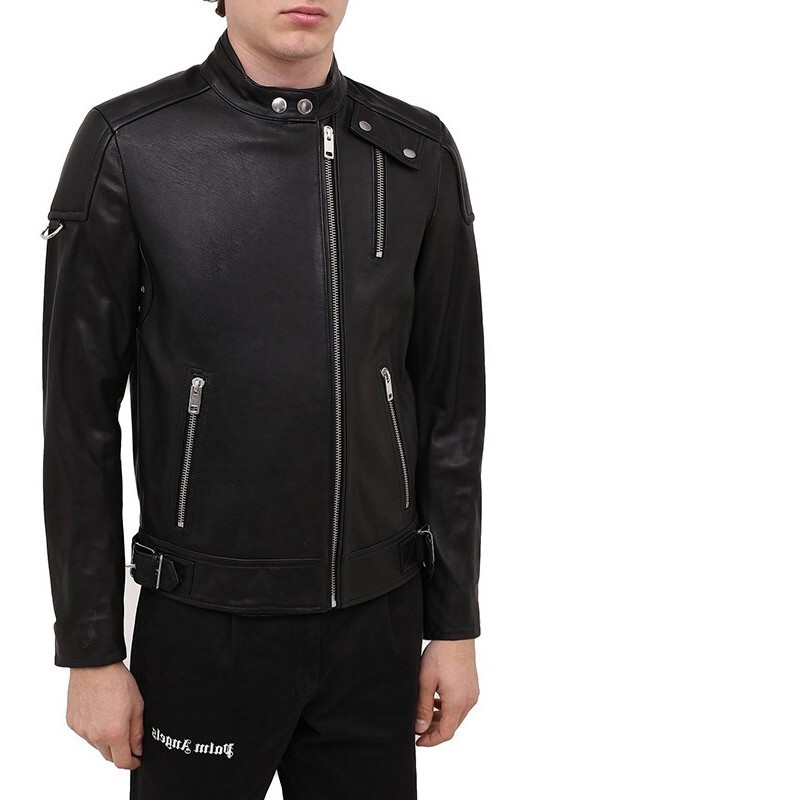 diesel 迪赛 男士羊皮机车夹克皮衣外套 a00039 0kazc 9xx 黑色 s