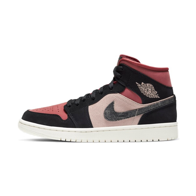 nike air jordan 1 aj1 脏粉 奶茶中帮运动鞋 休闲板鞋女鞋bq6472-202