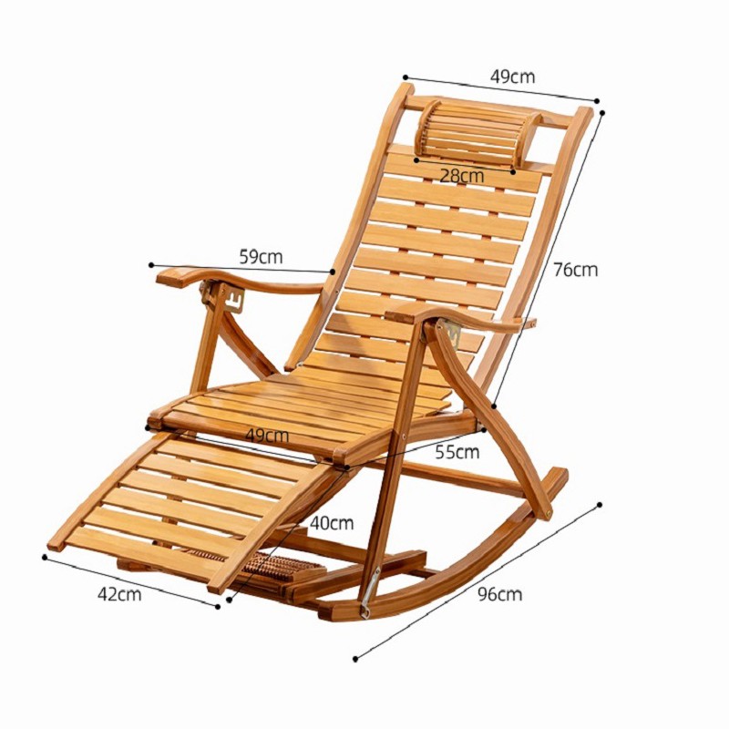 禧厢苑    摇摇椅老头乐老人摇椅楠竹午休椅折叠椅阳台户外乘凉休